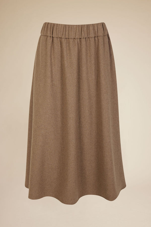 Line Of Oslo Skirt Wool Skirts Brown 063