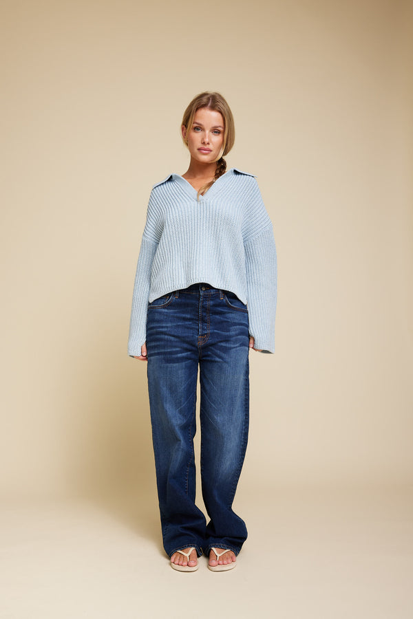 Line Of Oslo Sophie SS24 Sweater Knitted sweaters Blue 066