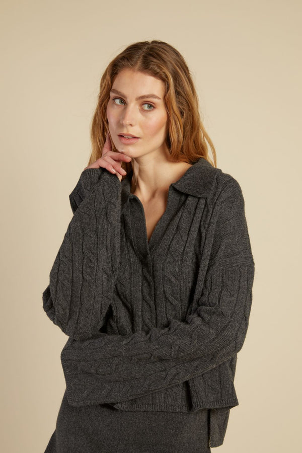 Line Of Oslo Sophie Sweater Knitted sweaters Antracite 004