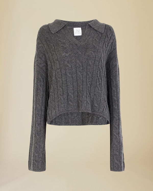 Line Of Oslo Sophie Sweater Knitted sweaters Antracite 004