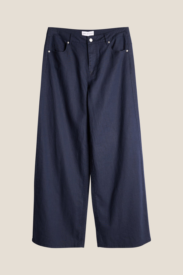 Line Of Oslo St. Barth Linen Trousers Trouser Dark blue