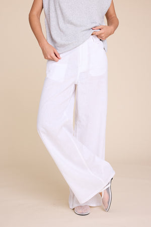Line Of Oslo St. Barth Linen Trousers Trouser White 001