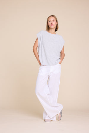 Line Of Oslo St. Barth Linen Trousers Trouser White 001