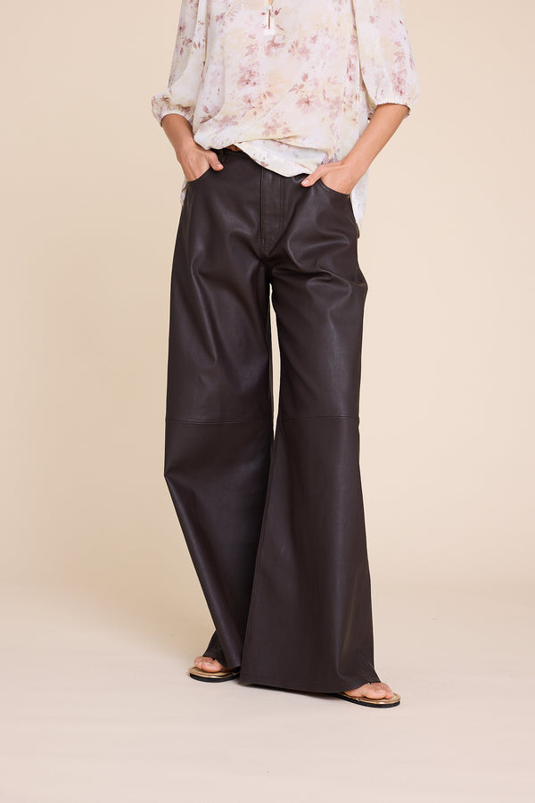 Line Of Oslo St. Barths Leather Leather pant Brown 063