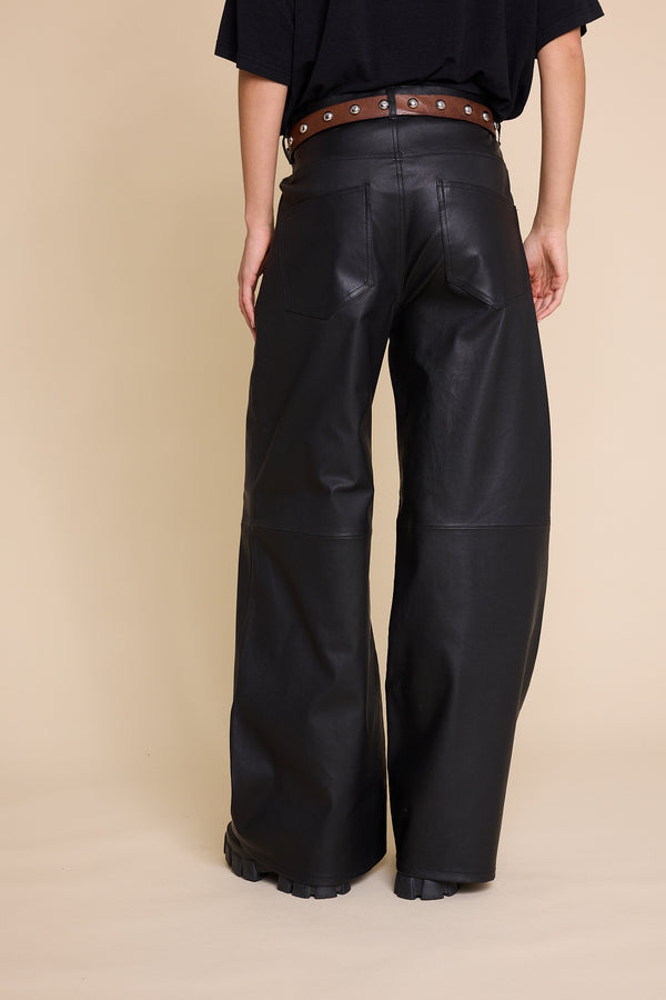 Line Of Oslo St. Barths Leather Leather pant Black 097