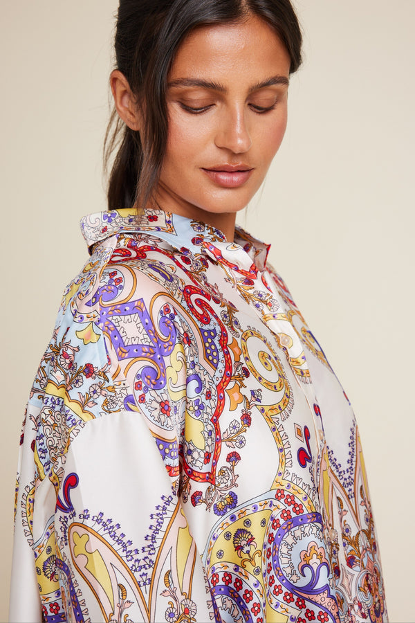 Line Of Oslo Stella Print Shirt Top As is 136