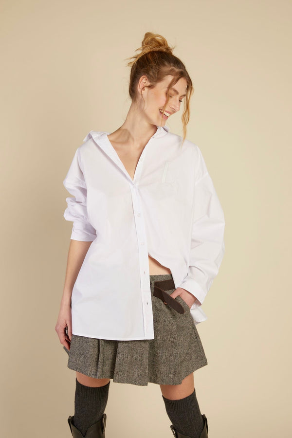 Line Of Oslo Stella Solid 24 Shirt Blouse White 001