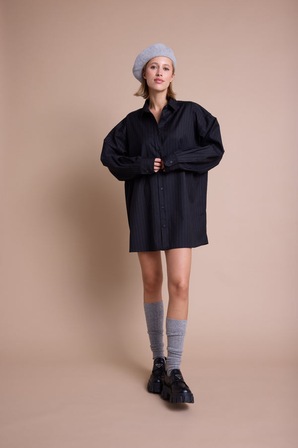 Line Of Oslo Stella Stripe Skjorte Blouse Black 097