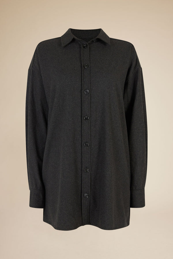 Line Of Oslo Stella Wool Shirt Shirts Antracite 004