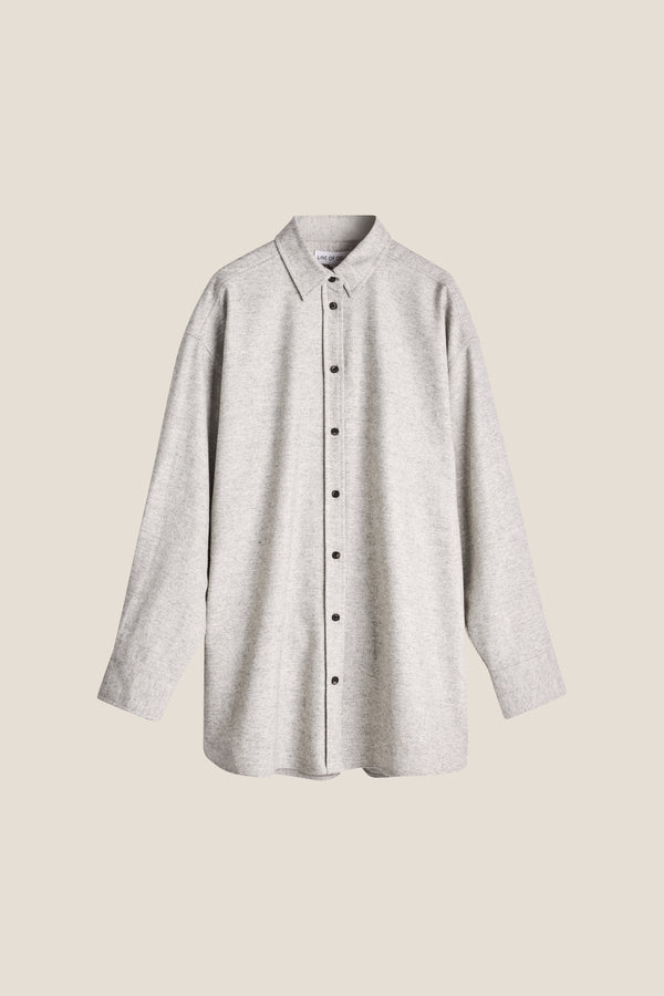 Line Of Oslo Stella Wool Skjorte Blouse Grey 005