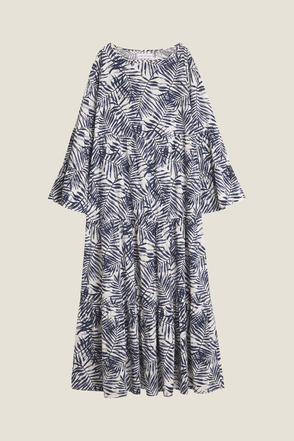 Line Of Oslo Stone Palms Dress Dress Blue 066