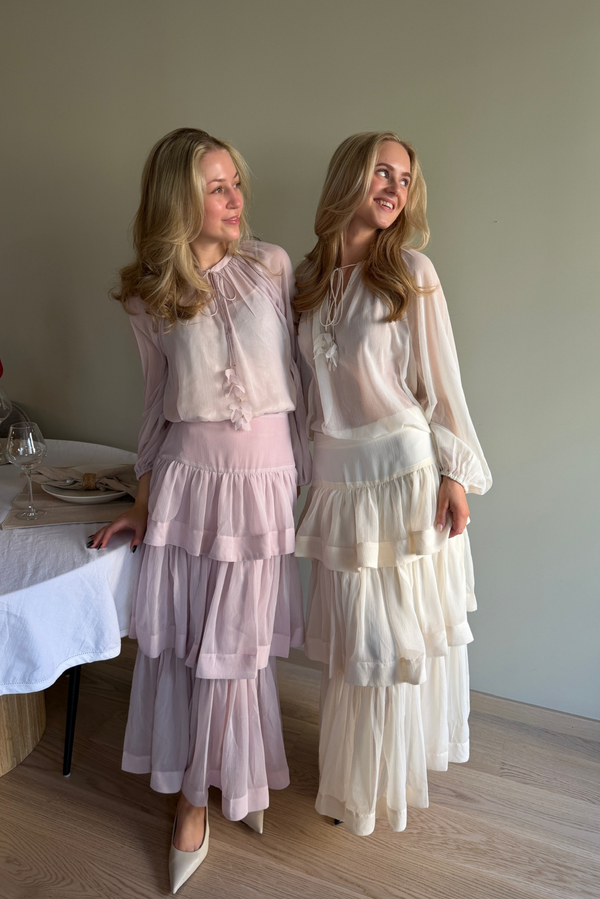 Line Of Oslo Summer Solid Skirt Skirt Creme 091