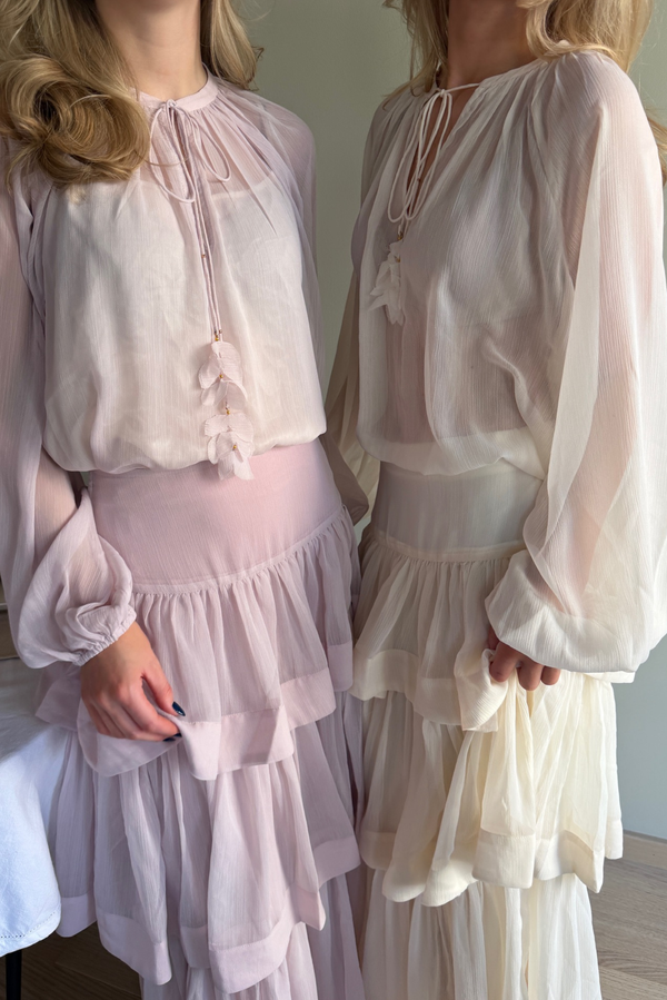 Line Of Oslo Summer Solid Skirt Skirt Creme 091