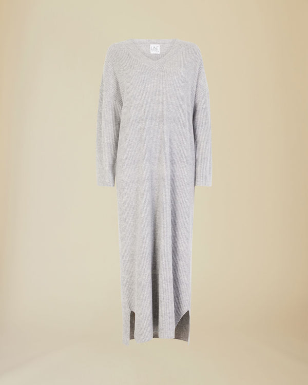 Line Of Oslo Suri Dress Dresses Grey Melange 006