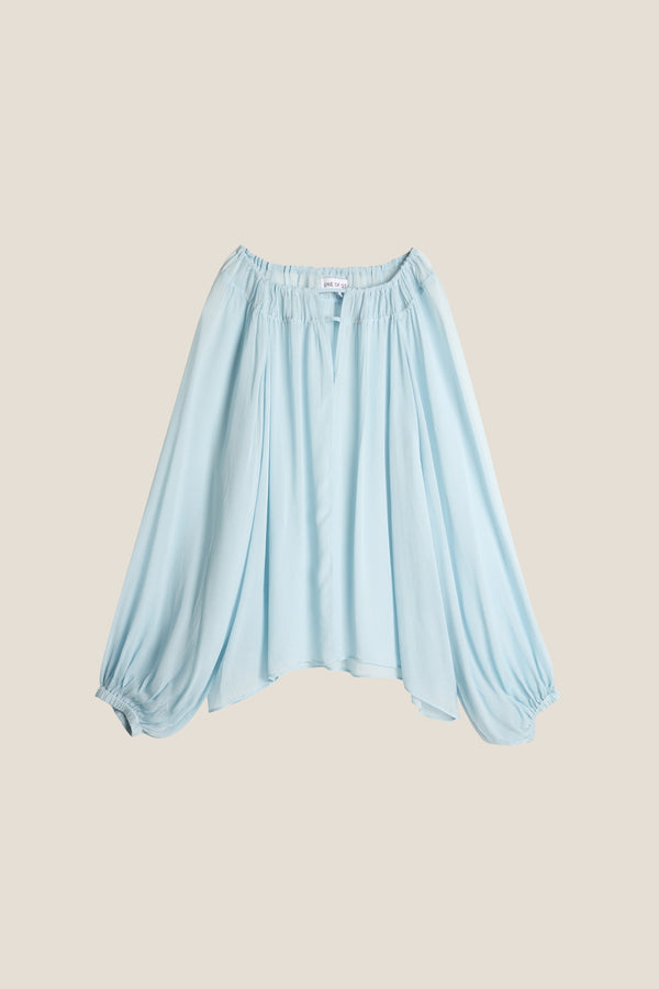 Line Of Oslo Tessa Chiffon Top Blouse Light Blue 003