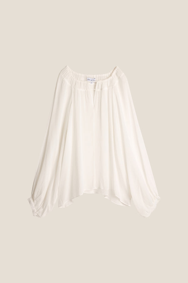 Line Of Oslo Tessa Chiffon Top Blouse Creme 091