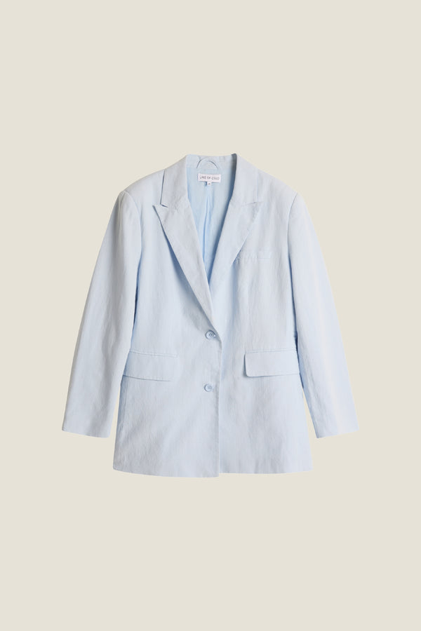 Line Of Oslo The Kid 25 Linen Blazer Blazer Light Blue 003
