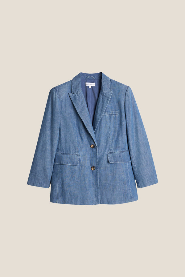 Line Of Oslo The Kid Denim Blazer Blazer Dark denim