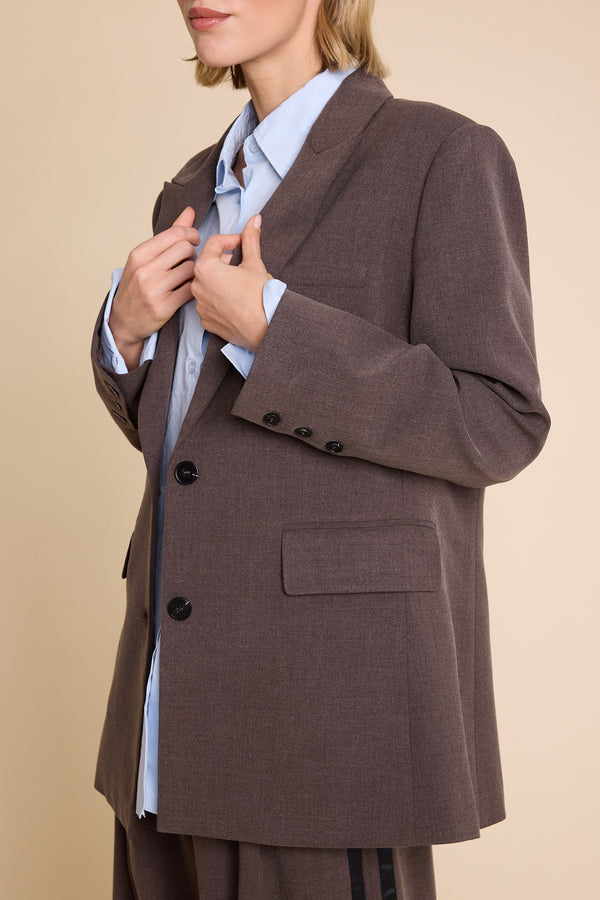 Line Of Oslo The Kid Wool Blazer Blazer Brown 063
