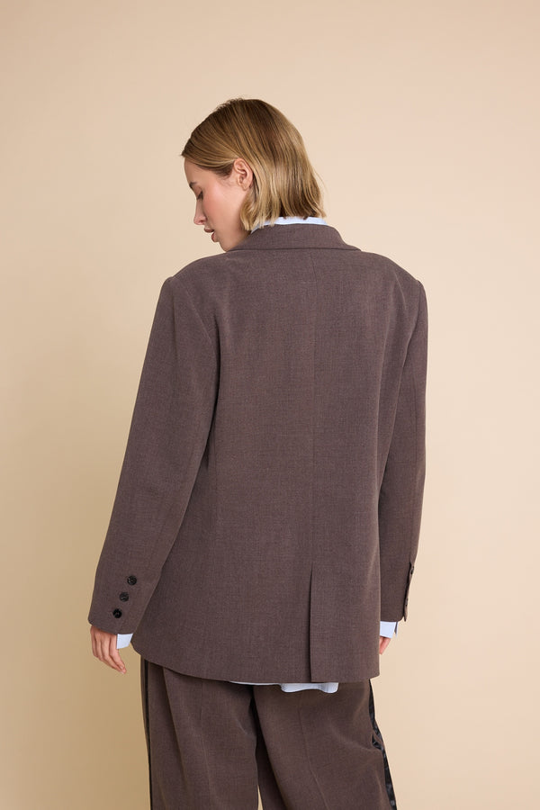 Line Of Oslo The Kid Wool Blazer Blazer Brown 063