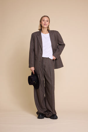 Line Of Oslo The Kid Wool Check Blazer Blazer As is 136