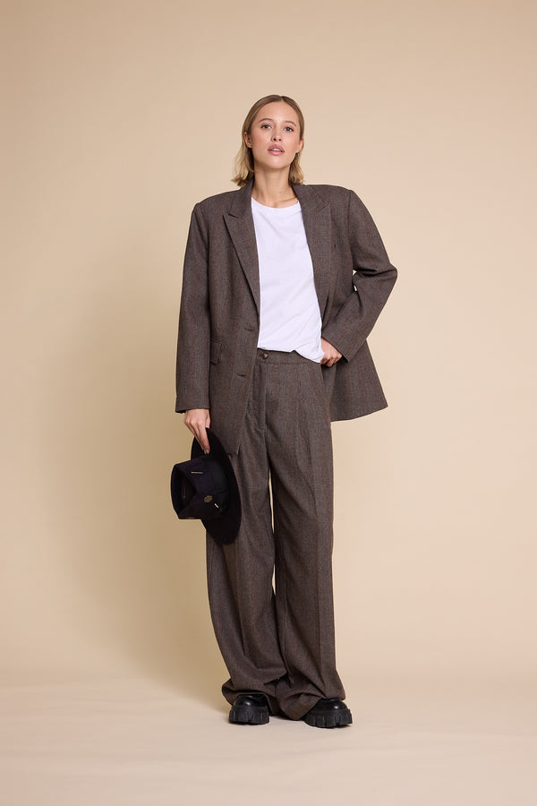 Line Of Oslo The Kid Wool Check Blazer Blazer As is 136
