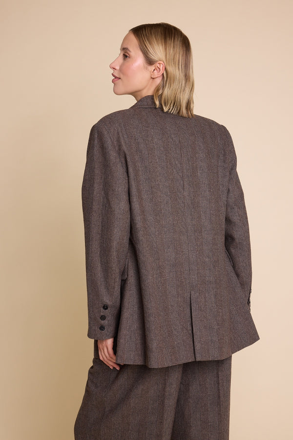 Line Of Oslo The Kid Wool Check Blazer Blazer As is 136