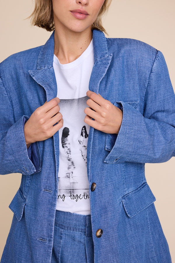 Line Of Oslo The Kid Denim Blazer Blazer Dark denim