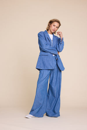 Line Of Oslo The Kid Denim Blazer Blazer Dark denim