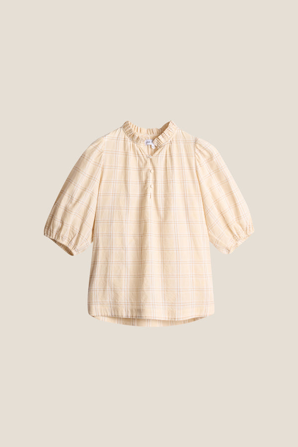 Line Of Oslo Tutti Check Blouse Blouse Sand 069