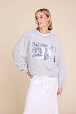Line Of Oslo Universe Sweater Sweater Grey Melange 006
