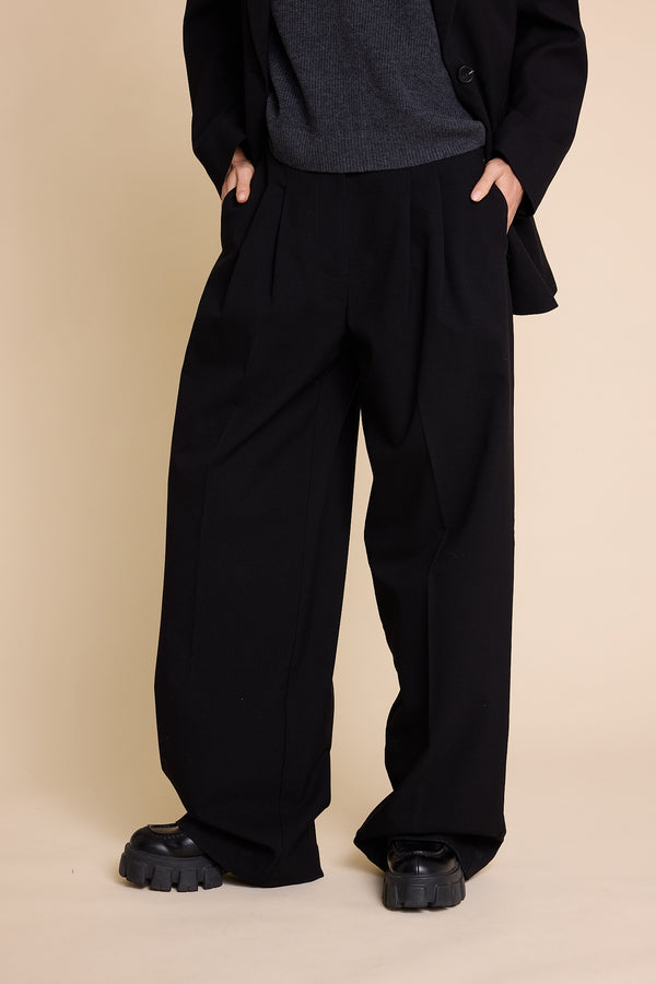 Line Of Oslo Ursula Solid Bukse Trouser Black 097