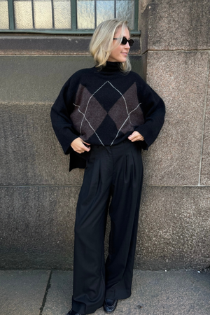 Line Of Oslo Ursula Solid Bukse Trouser Black 097