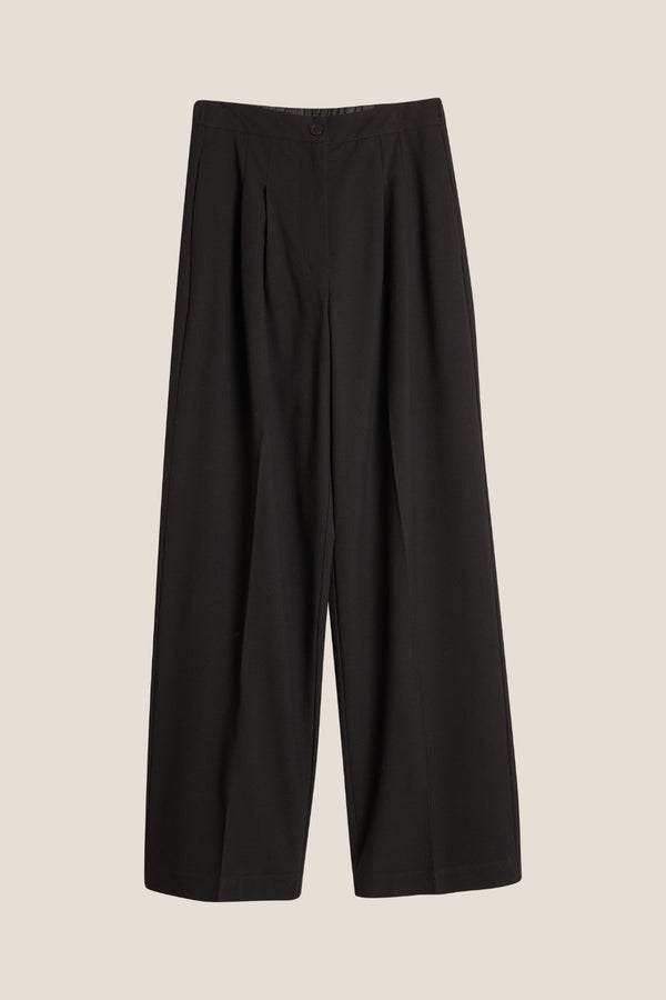 Line Of Oslo Ursula Solid Bukse Trouser Black 097