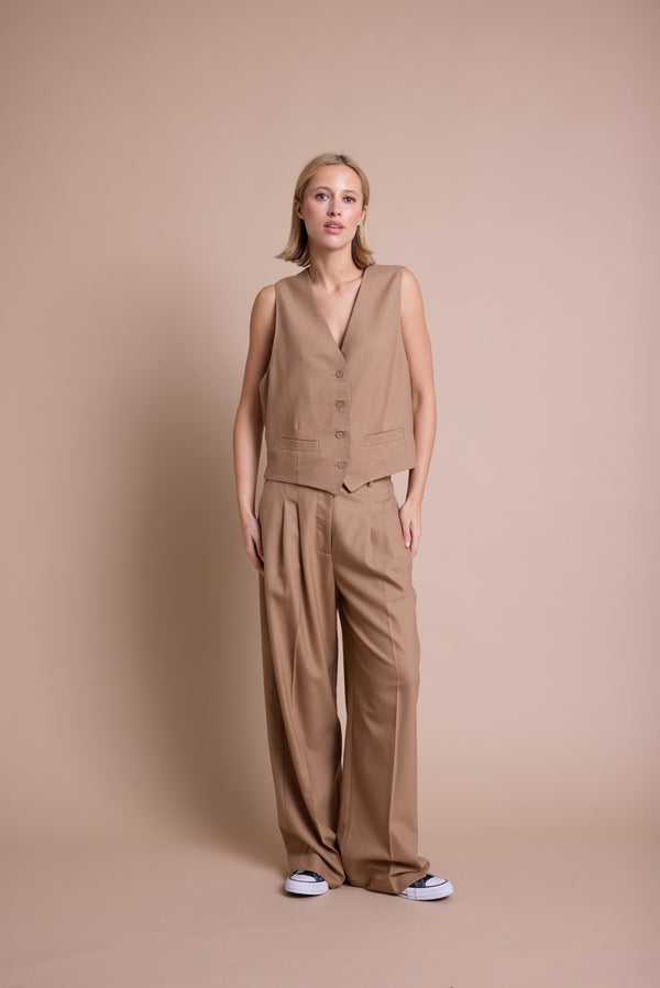 Line Of Oslo Ursula Solid Bukse Trouser Camel 061