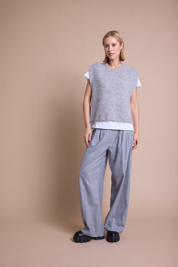 Line Of Oslo Ursula Solid Bukse Trouser Grey 005