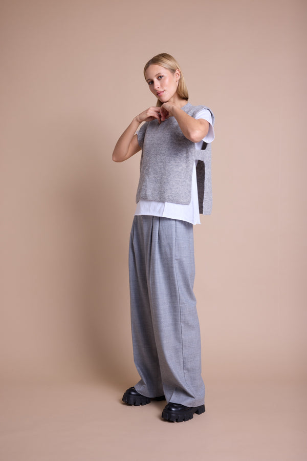 Line Of Oslo Ursula Solid Bukse Trouser Grey 005