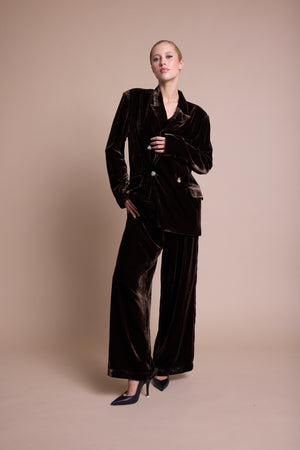 Line Of Oslo Ursula Velvet Bukse Trouser Brown 063