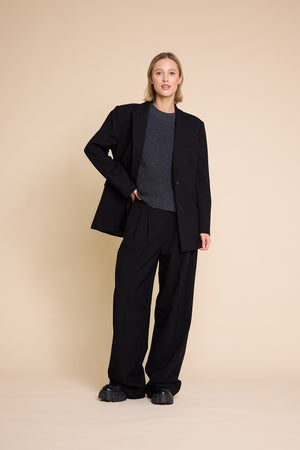 Line Of Oslo Ursula Wool Trouers Trouser Black 097