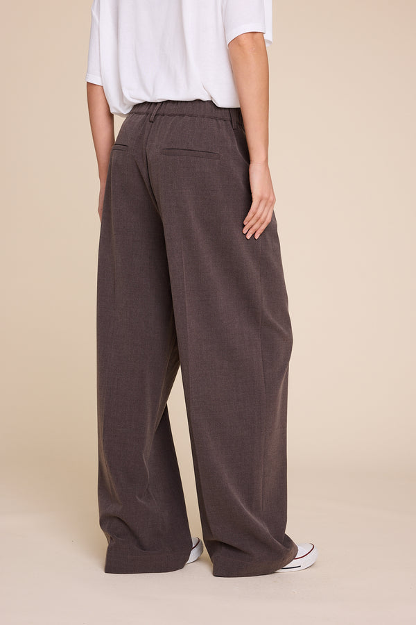 Line Of Oslo Ursula Wool Trouers Trouser Brown wo/ stripe