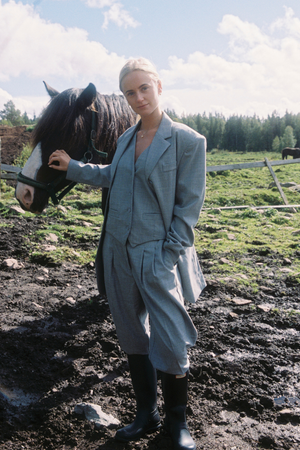 Line Of Oslo West Solid Vest Grey 005
