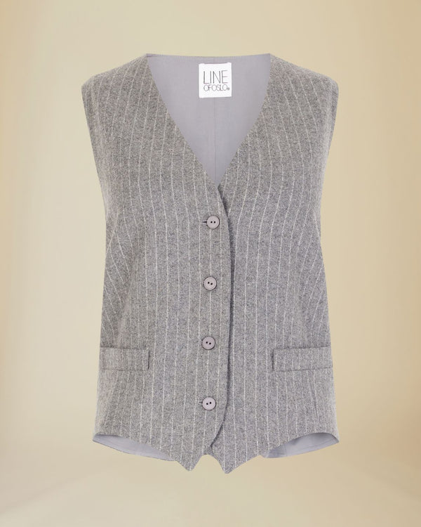 Line Of Oslo West Stripe Vest As is 136