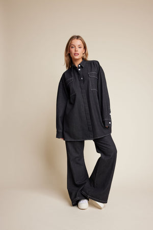 Line Of Oslo Winger Denim Trousers Trouser Black 097