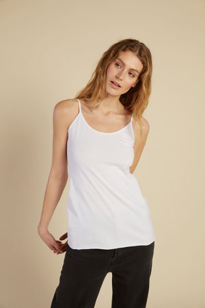 Line Of Oslo Wonder Short Tank Top Top short sleeves White 001