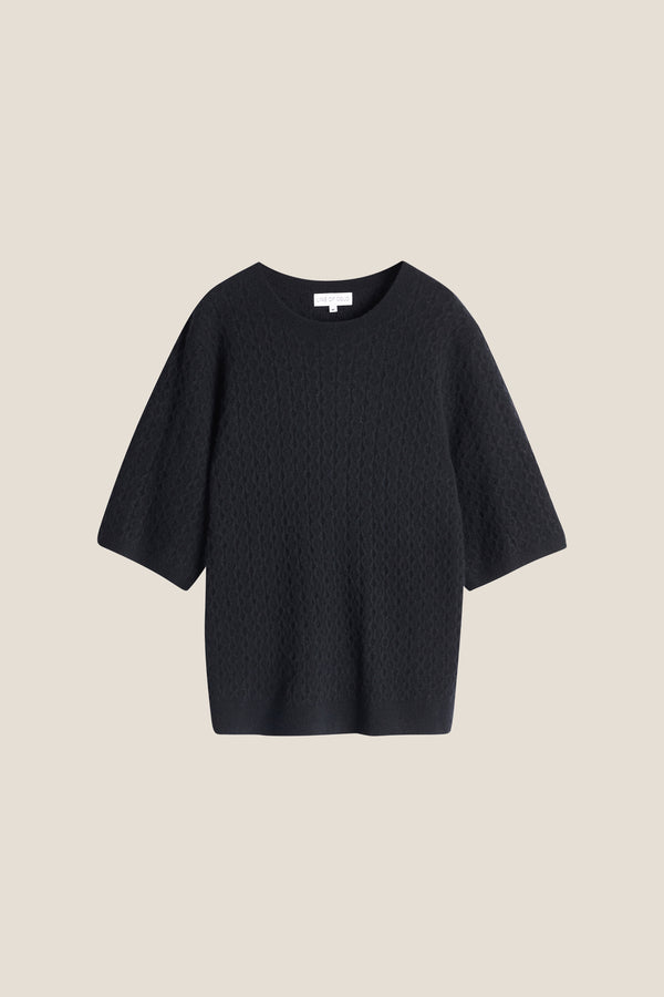 Line Of Oslo Yak Calm Strikket Topp Knitted sweater Black 097