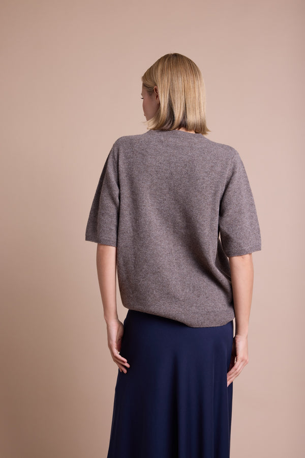 Line Of Oslo Yak Strikket Topp  Brown 063